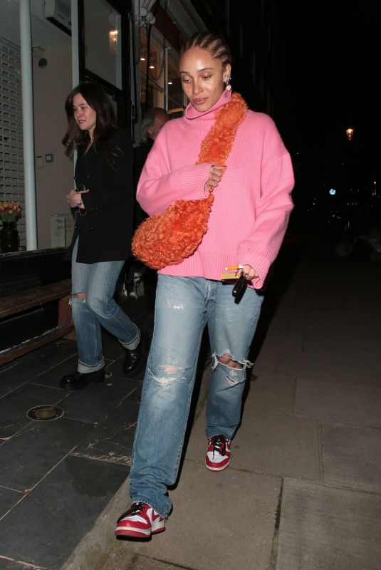 ADWOA ABOAH Night Out in Notting Hill 03/17/2022