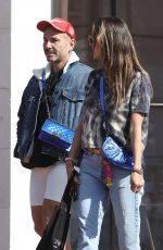 ALESSANDRA AMBROSIO and Brazilian Youtuber Matheus Mazzafera at Angelini Ristorante & Bar in Pacific Palisades 04/20/2022