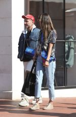 ALESSANDRA AMBROSIO and Brazilian Youtuber Matheus Mazzafera at Angelini Ristorante & Bar in Pacific Palisades 04/20/2022