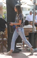 ALESSANDRA AMBROSIO and Brazilian Youtuber Matheus Mazzafera at Angelini Ristorante & Bar in Pacific Palisades 04/20/2022