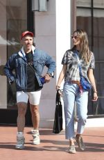ALESSANDRA AMBROSIO and Brazilian Youtuber Matheus Mazzafera at Angelini Ristorante & Bar in Pacific Palisades 04/20/2022