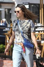 ALESSANDRA AMBROSIO and Brazilian Youtuber Matheus Mazzafera at Angelini Ristorante & Bar in Pacific Palisades 04/20/2022