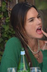 ALESSANDRA AMBROSIO and Matheus Mazzafera at Ivy Restaurant in Beverly Hills 04/22/2022