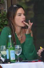 ALESSANDRA AMBROSIO and Matheus Mazzafera at Ivy Restaurant in Beverly Hills 04/22/2022