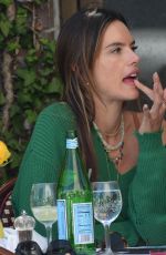 ALESSANDRA AMBROSIO and Matheus Mazzafera at Ivy Restaurant in Beverly Hills 04/22/2022
