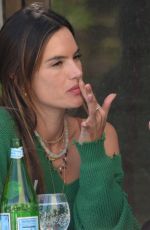 ALESSANDRA AMBROSIO and Matheus Mazzafera at Ivy Restaurant in Beverly Hills 04/22/2022