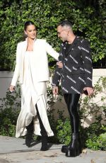 ALESSANDRA AMBROSIO and Matheus Mazzafera Heading to an Event in Beverly Hills 04/10/2022
