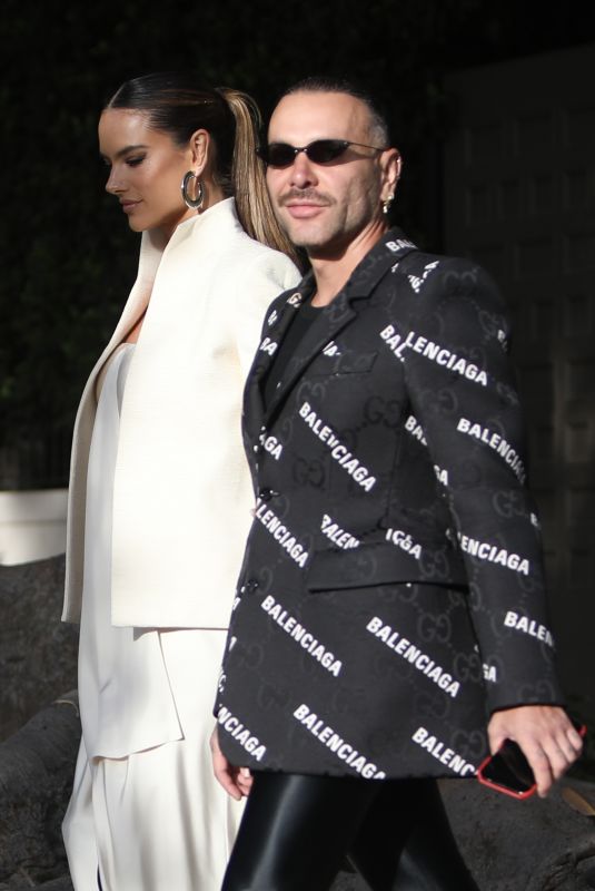 ALESSANDRA AMBROSIO and Matheus Mazzafera Heading to an Event in Beverly Hills 04/10/2022