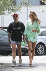 ALESSANDRA AMBROSIO and Matheus Mazzafera Out in Brentwood 04/11/2022