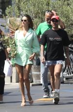 ALESSANDRA AMBROSIO Gifted a Bouquet of Flowers on Her 41st Birthday in Brentwood 04/11/2022
