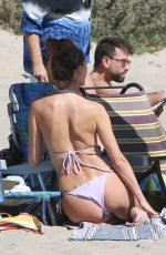 ALESSANDRA AMBROSIO in Bikini at a Beach in Los Angeles 04/09/2022