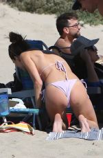 ALESSANDRA AMBROSIO in Bikini at a Beach in Los Angeles 04/09/2022