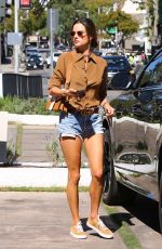 ALESSANDRA AMBROSIO in Denim Shorts Out in Beverly Hills 04/07/2022
