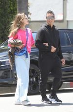 ALESSANDRA AMBROSIO Out for Lunch with Richard Lee and Matheus Mazzafera in Venice Beach 04/22/2022