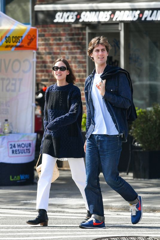 ALEXA CHUNG and Orson Fry Out in New York 04/14/2022