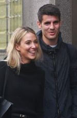 ALICE CAMPELLO and Alvaro Morata Out in Milan 04/26/2022