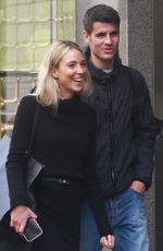 ALICE CAMPELLO and Alvaro Morata Out in Milan 04/26/2022