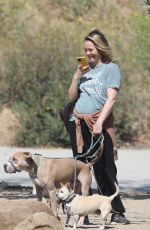 ALICIA SILVERSTONE Out Hiking with Her Dogs in Hollywood 04/21/2022