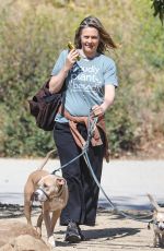 ALICIA SILVERSTONE Out Hiking with Her Dogs in Hollywood 04/21/2022