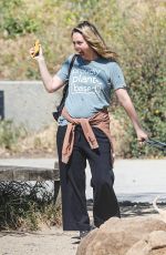 ALICIA SILVERSTONE Out Hiking with Her Dogs in Hollywood 04/21/2022
