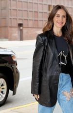 ALISON BRIE Arrives at Drew Barrymore Show in New York 04/05/2022
