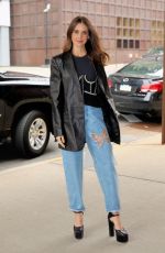 ALISON BRIE Arrives at Drew Barrymore Show in New York 04/05/2022