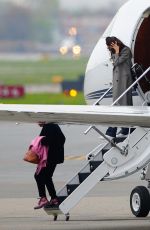 AMAL CLOONEY Arrives at Teterboro Airport in New Jersey 04/26/2022