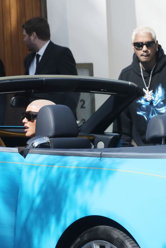 AMBER ROSE and Alexander AE Edwards Out in Los Angeles 04/10/2022