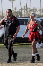 AMBER ROSE Arrives at Coachella Valley Music and Arts Festival in Indio 04/17/2022
