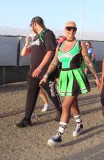 AMBER ROSE Out at Coachella in Indio 04/16/2022