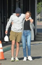 AMBER VALLETTA Help Her Boyfriend Teddy Charles Walk in Los Angeles 04/18/2022