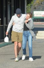 AMBER VALLETTA Help Her Boyfriend Teddy Charles Walk in Los Angeles 04/18/2022