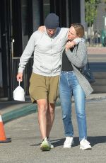 AMBER VALLETTA Help Her Boyfriend Teddy Charles Walk in Los Angeles 04/18/2022
