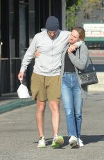 AMBER VALLETTA Help Her Boyfriend Teddy Charles Walk in Los Angeles 04/18/2022
