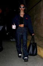 AMELIA HAMLIN Arrives at Alexander Wang’s Fashion City Runway Show in Chinatown 04/19/2022