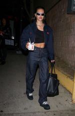 AMELIA HAMLIN Arrives at Alexander Wang’s Fashion City Runway Show in Chinatown 04/19/2022
