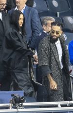 AMINA MUADDI and Fary Lopes at Parc des Princes in Paris 04/17/2022