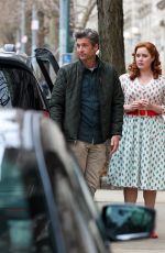 AMY ADAMS and Patrick Dempsey on the Set of Disenchanted in New York 04/06/2022