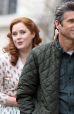 AMY ADAMS and Patrick Dempsey on the Set of Disenchanted in New York 04/06/2022