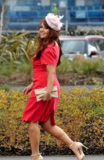 AMY ANZEL Arrives at Aintree for Ladies Day in Liverpool 04/08/2022