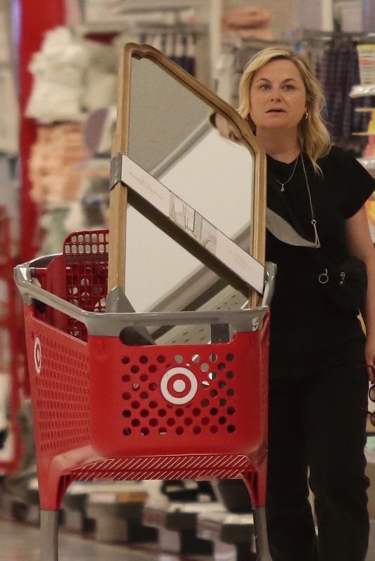 AMY POEHLER Shopping at Target in Los Angeles 04/10/2022