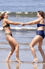 ANNALYNNE and RACHEL MCCORD in Bikinis at a Beach in Los Angeles 04/26/2022
