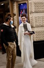 ANNE HATHAWAY on the Set of She Came To Me in New York 04/26/2022