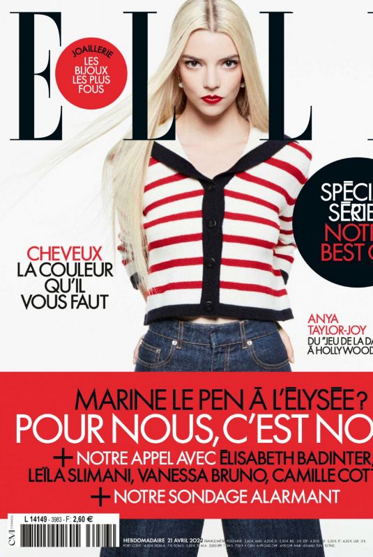 ANYA TAYLOR-JOY in Elle Magazine, France April 2022