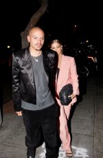 ASHLEE SIMPSON and Evan Ross Arrives at Jessica Alba