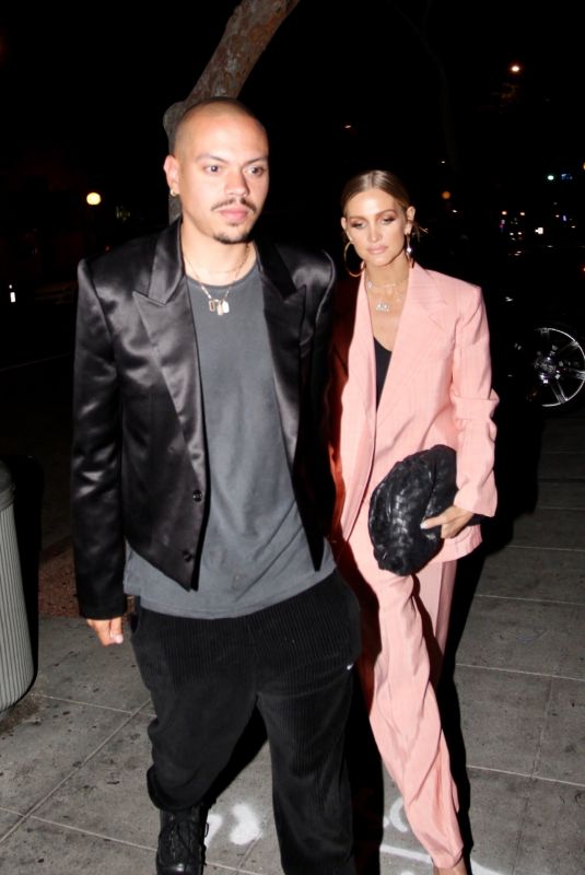 ASHLEE SIMPSON and Evan Ross Arrives at Jessica Alba