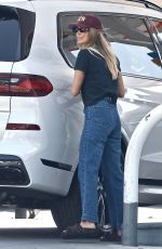 ASHLEE SIMPSON at a Gas Station in Studio City 04/29/2022
