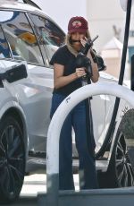 ASHLEE SIMPSON at a Gas Station in Studio City 04/29/2022