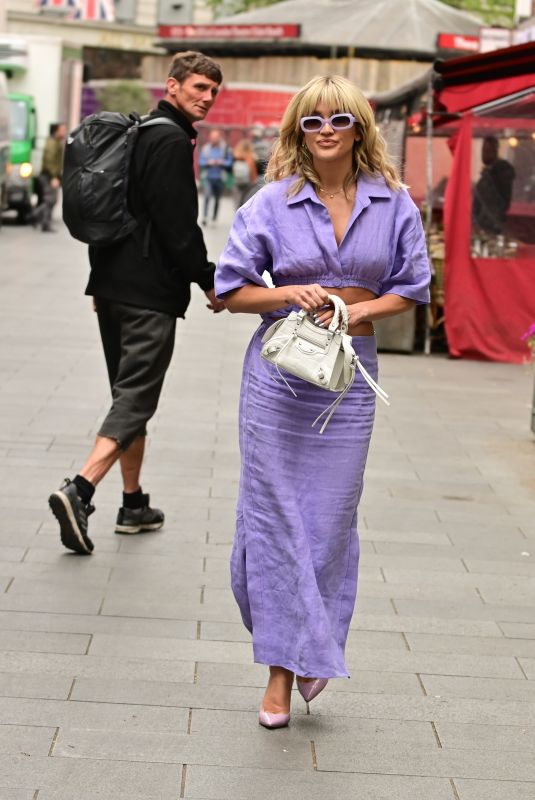 ASHLEY ROBERTS Out in London 04/29/2022