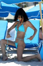 BAI LING in a Blue Bikini at Sunny Isles Beach 04/17/2022